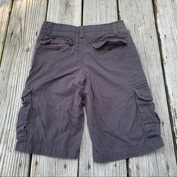 Boy’s 8 & 10 Cotton Cargo Shorts CP Urban Pipeline Gray & Army Green Adjustable - Picture 8 of 9